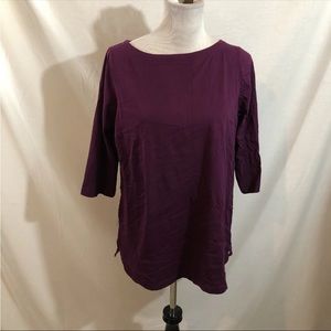 Woman Within Purple/Fuchsia 3/4 Sleeve Top - Women’s 14/16, Bust 21”
